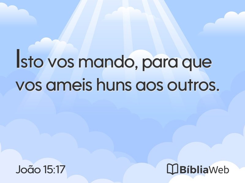 João 15:17 em imagem para compartilhar