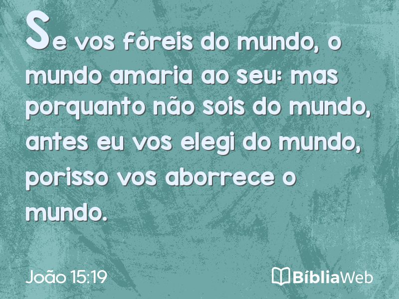 João 15:19 em imagem para compartilhar