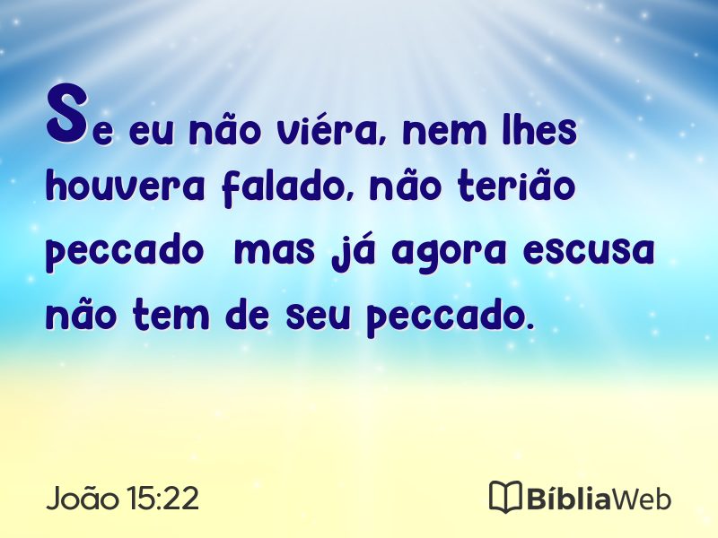 João 15:22 em imagem para compartilhar