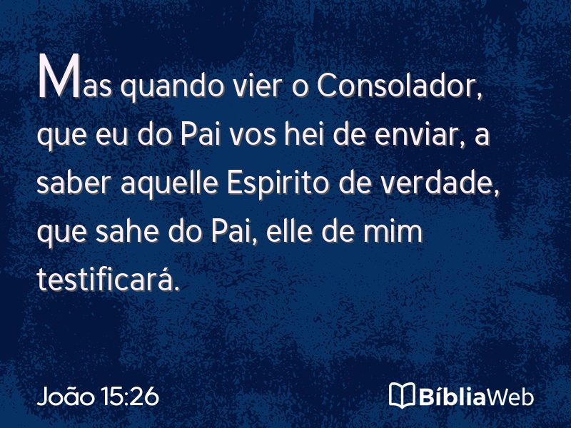 João 15:26 em imagem para compartilhar