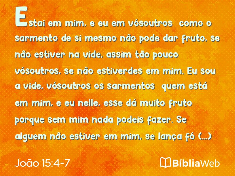João 15:4-7 em imagem para compartilhar