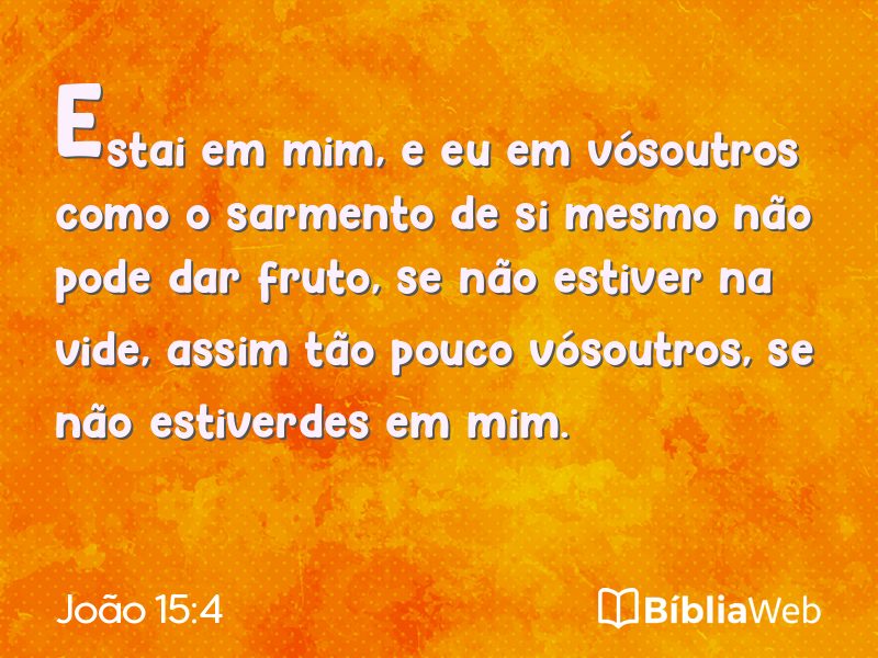 João 15:4 em imagem para compartilhar
