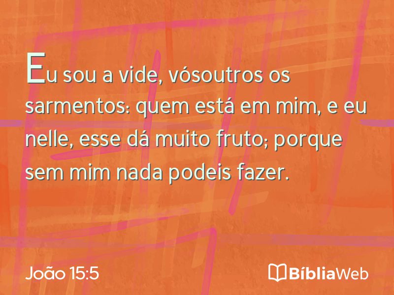 João 15:5 em imagem para compartilhar