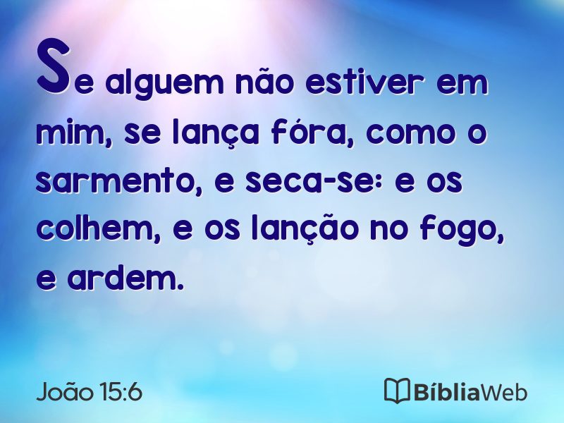João 15:6 em imagem para compartilhar