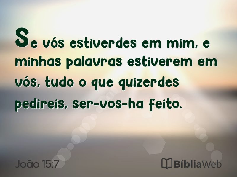 João 15:7 em imagem para compartilhar