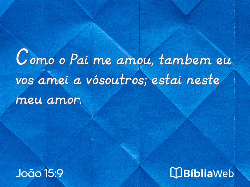 João 15:9 em imagem para compartilhar