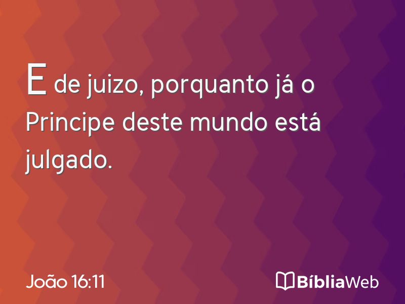 João 16:11 em imagem para compartilhar