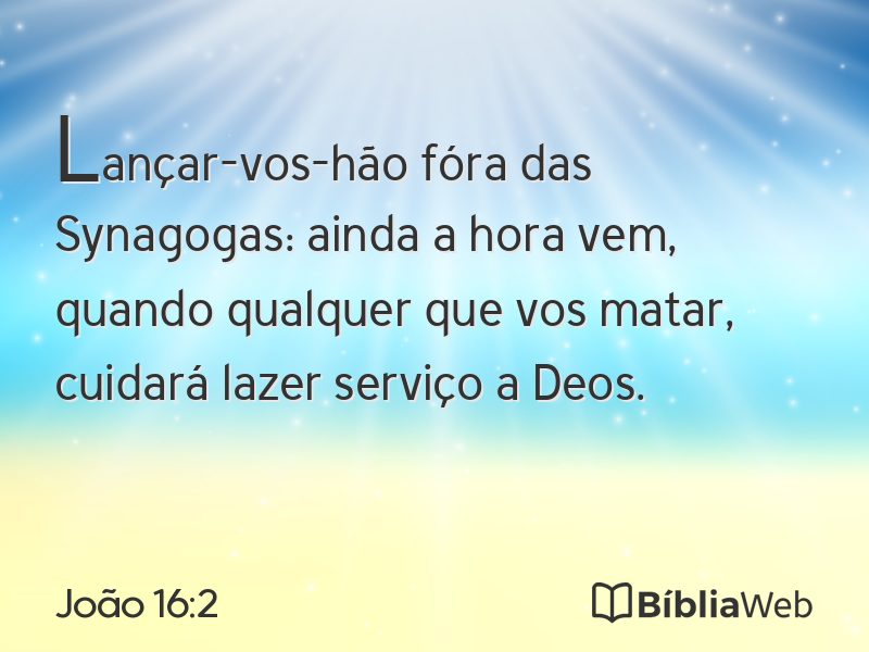 João 16:2 em imagem para compartilhar