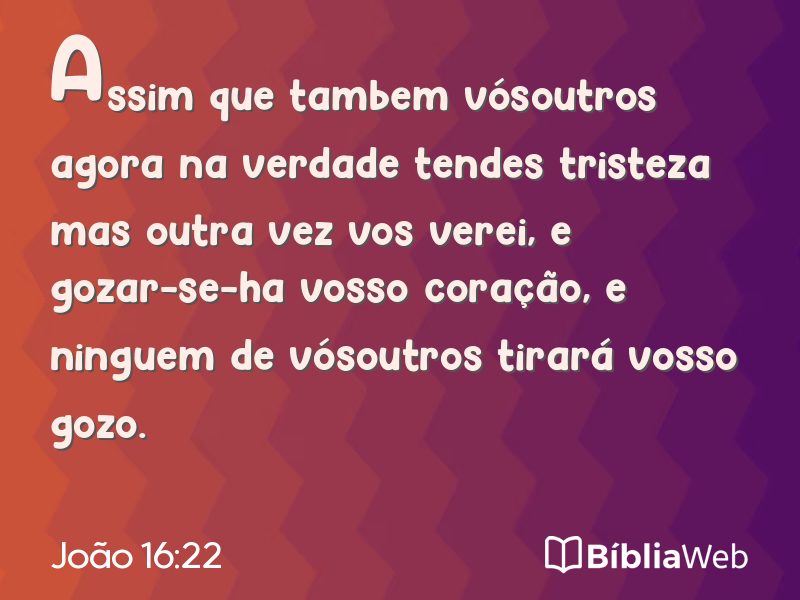 João 16:22 em imagem para compartilhar