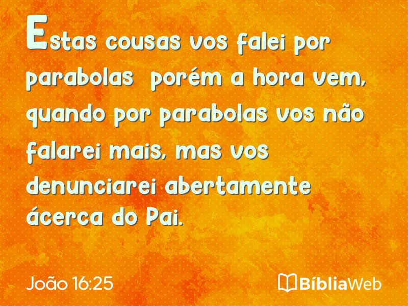 João 16:25 em imagem para compartilhar