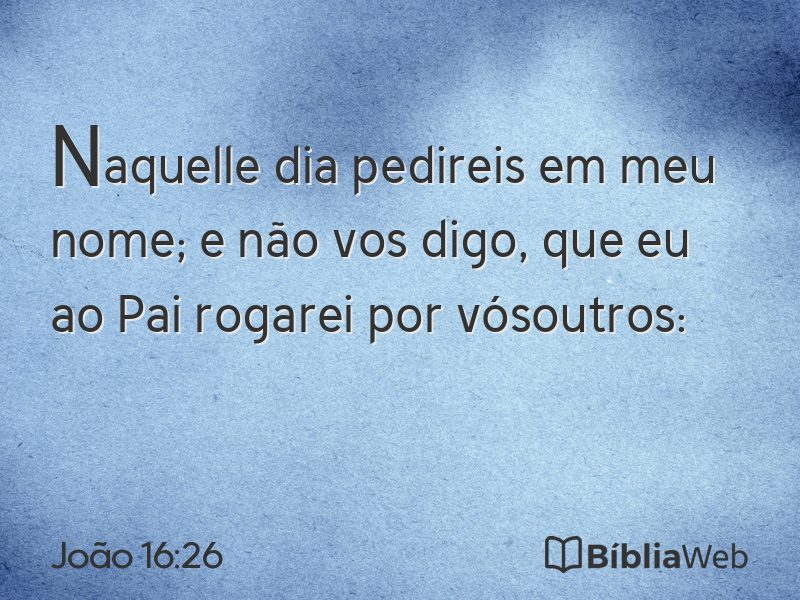 João 16:26 em imagem para compartilhar