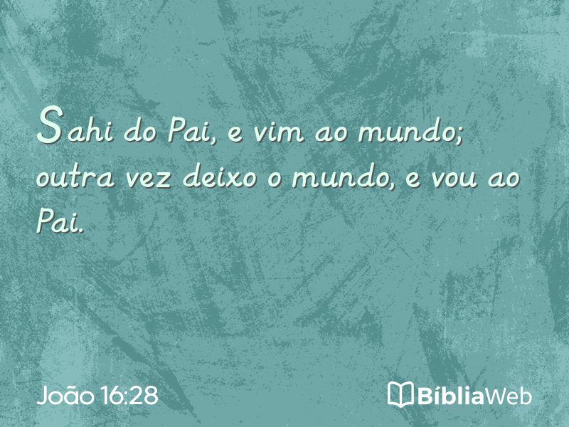 João 16:28 em imagem para compartilhar