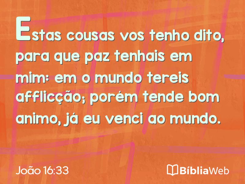 João 16:33 em imagem para compartilhar