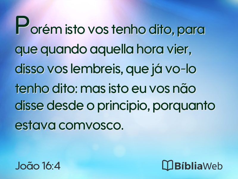 João 16:4 em imagem para compartilhar