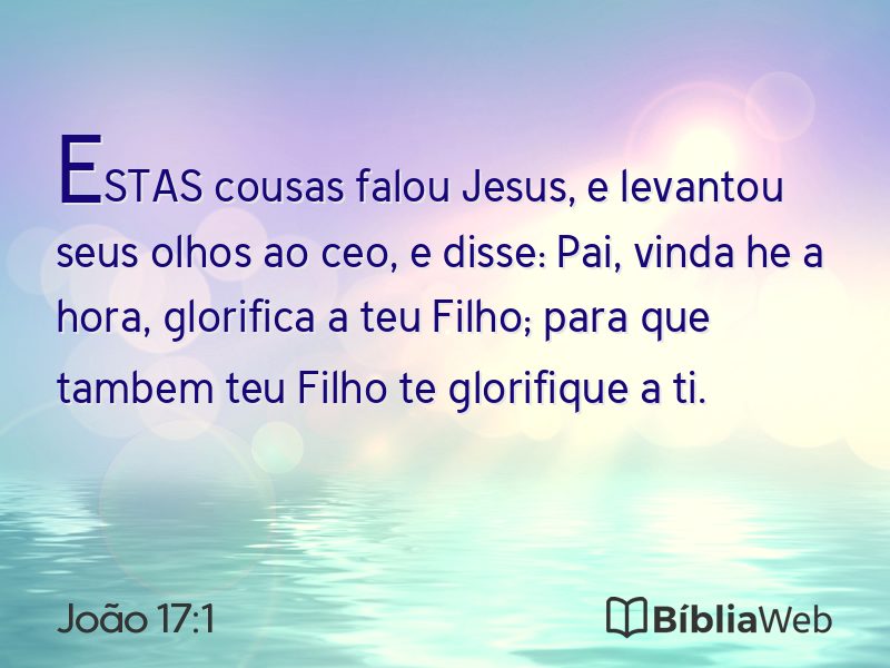 João 17:1 em imagem para compartilhar