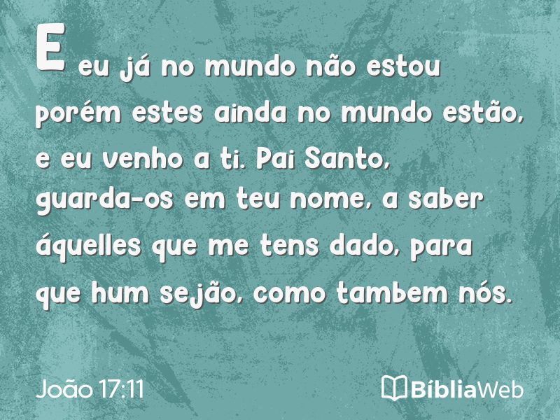 João 17:11 em imagem para compartilhar