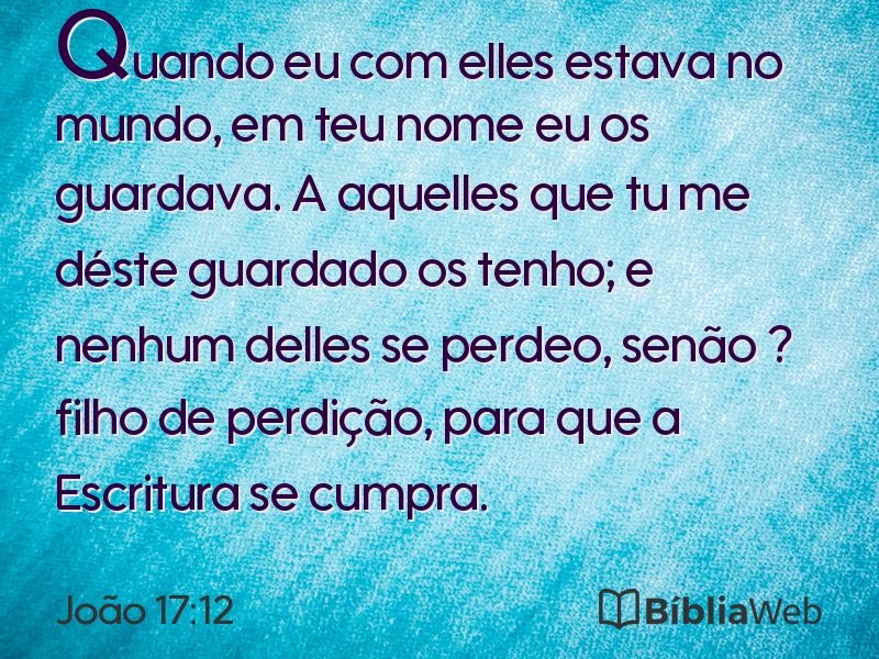 João 17:12 em imagem para compartilhar