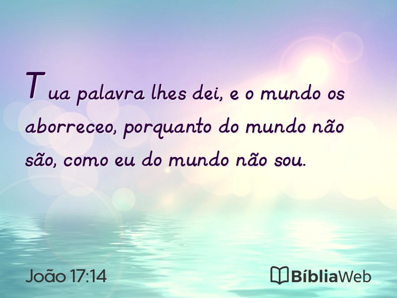 João 17:14 em imagem para compartilhar