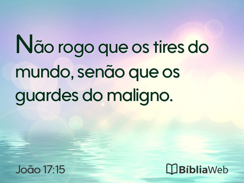 João 17:15 em imagem para compartilhar