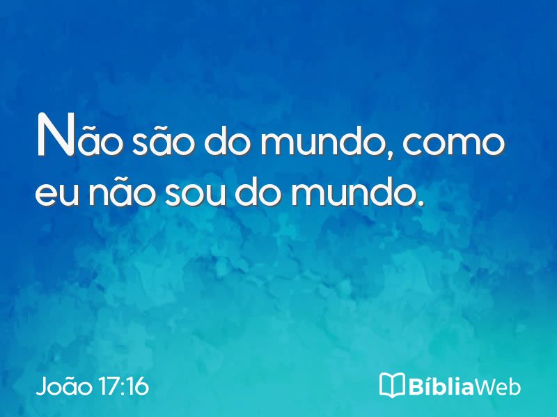 João 17:16 em imagem para compartilhar
