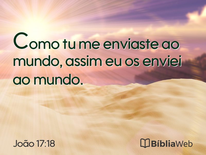 João 17:18 em imagem para compartilhar