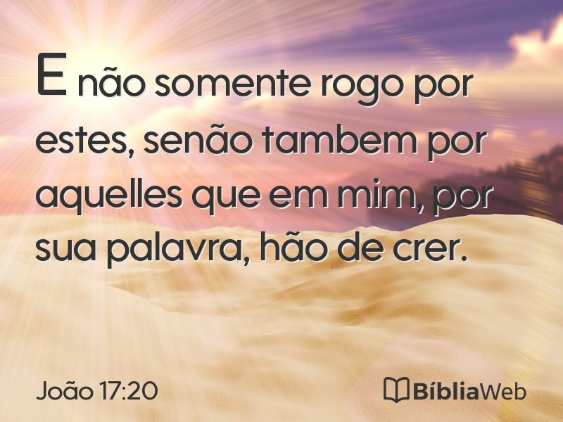 João 17:20 em imagem para compartilhar