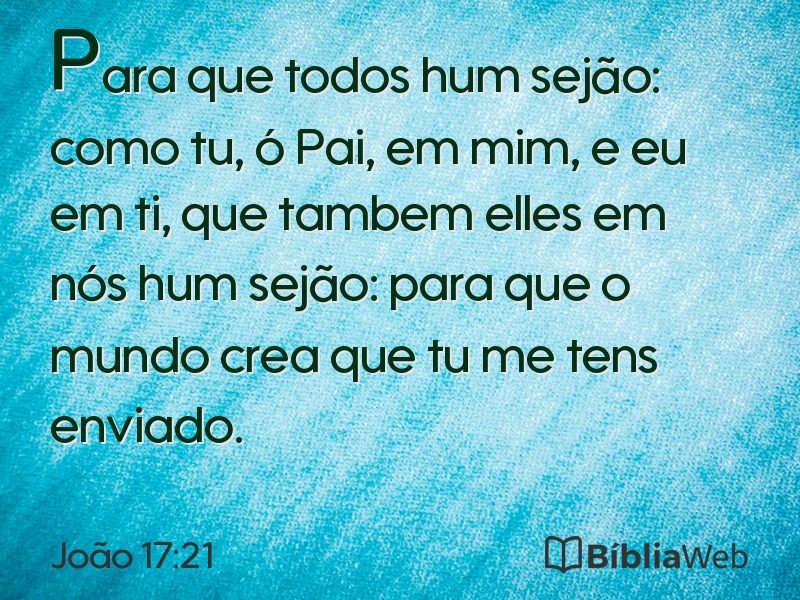 João 17:21 em imagem para compartilhar