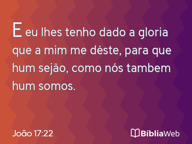 João 17:22 em imagem para compartilhar