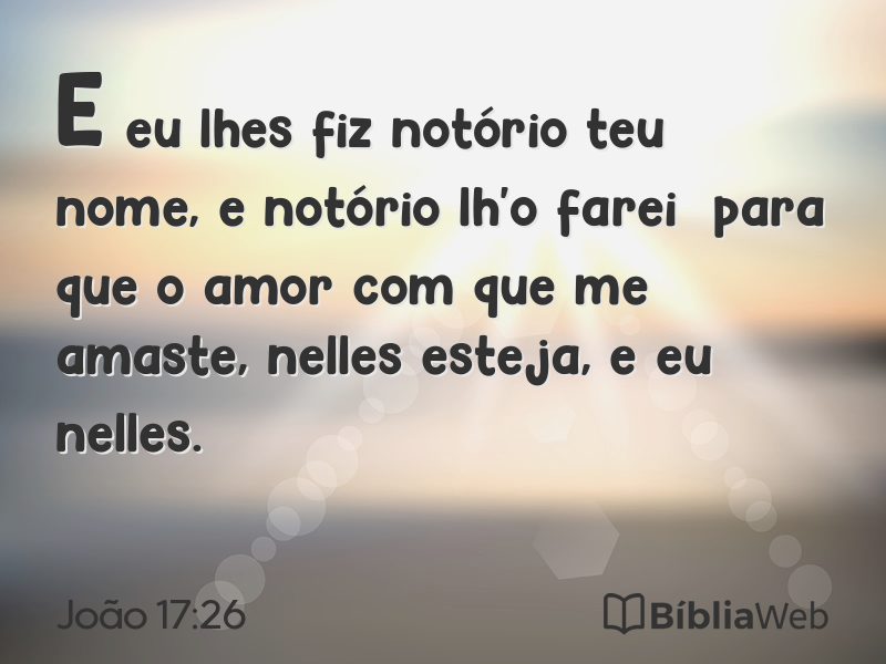 João 17:26 em imagem para compartilhar