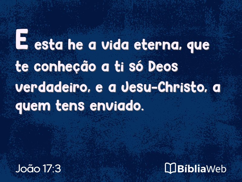 João 17:3 em imagem para compartilhar