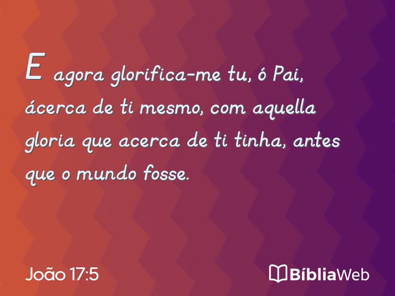 João 17:5 em imagem para compartilhar