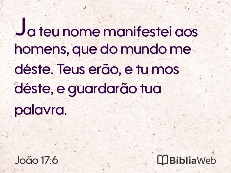 João 17:6 em imagem para compartilhar