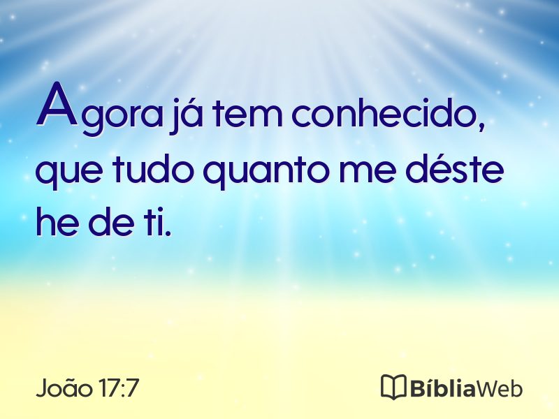 João 17:7 em imagem para compartilhar
