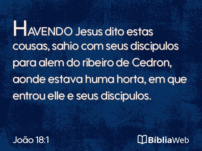 João 18:1 em imagem para compartilhar