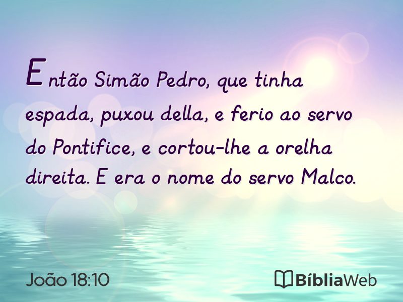 João 18:10 em imagem para compartilhar