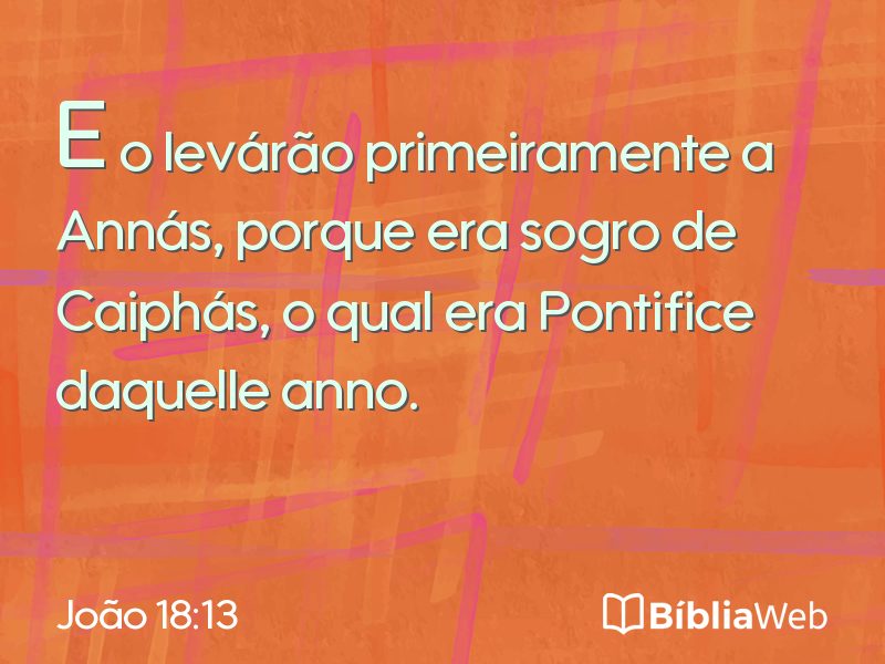 João 18:13 em imagem para compartilhar