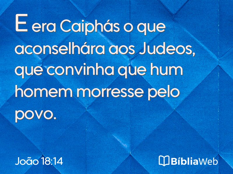 João 18:14 em imagem para compartilhar