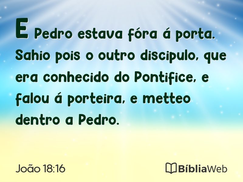João 18:16 em imagem para compartilhar