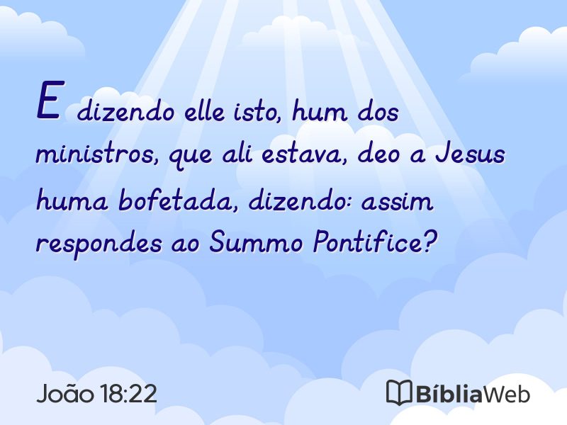 João 18:22 em imagem para compartilhar
