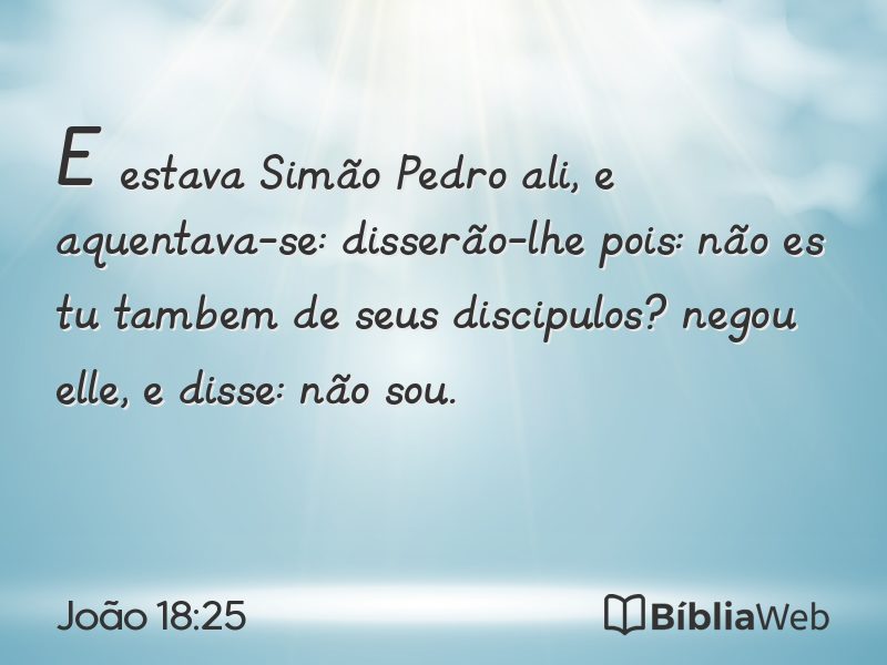 João 18:25 em imagem para compartilhar