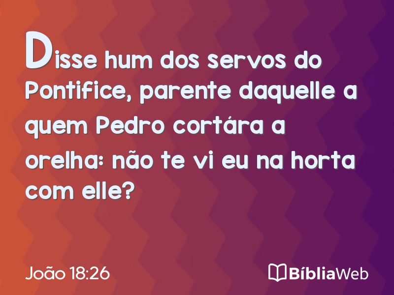 João 18:26 em imagem para compartilhar