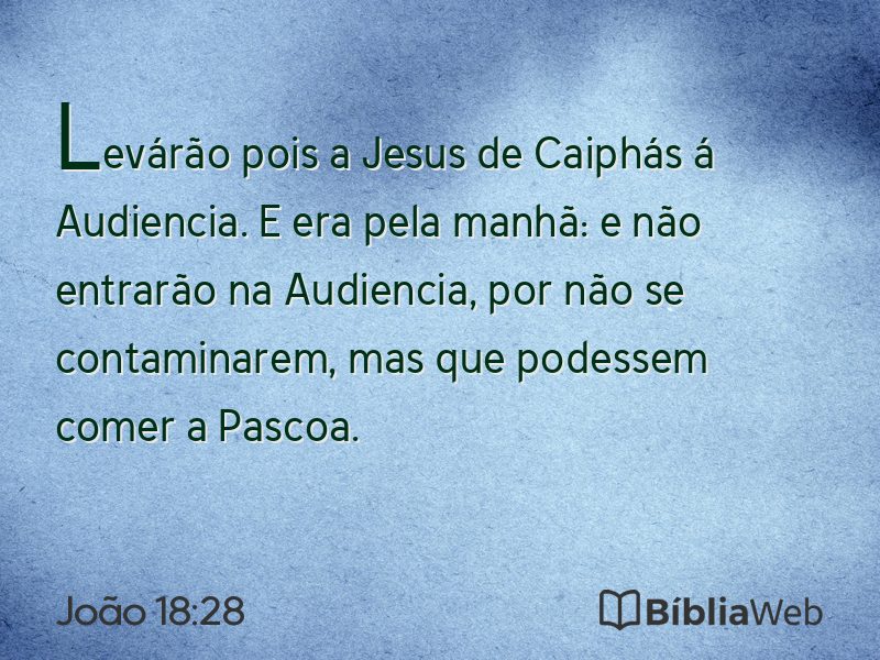 João 18:28 em imagem para compartilhar