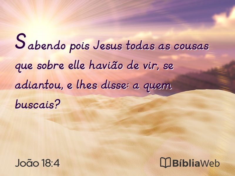 João 18:4 em imagem para compartilhar