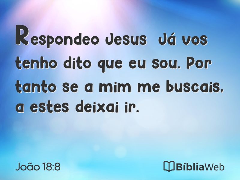 João 18:8 em imagem para compartilhar
