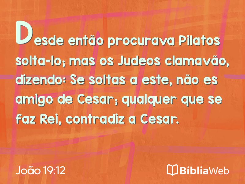 João 19:12 em imagem para compartilhar