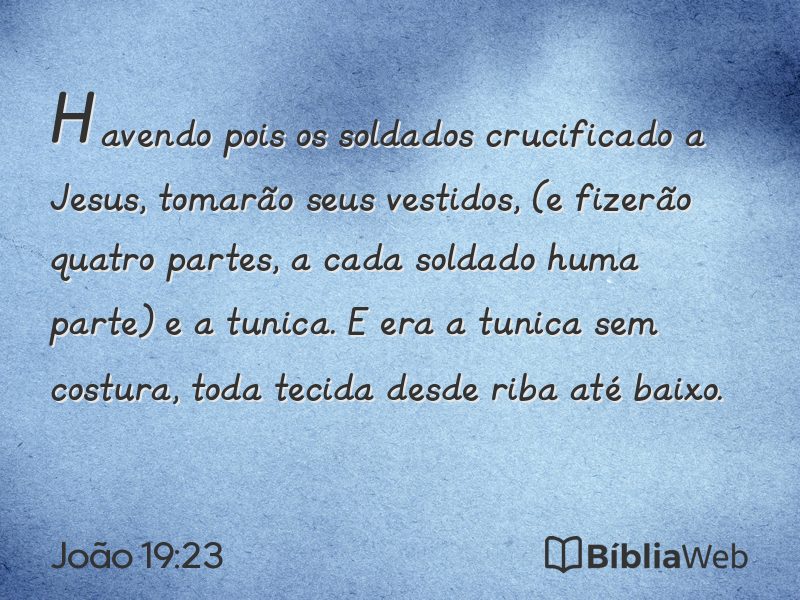 João 19:23 em imagem para compartilhar