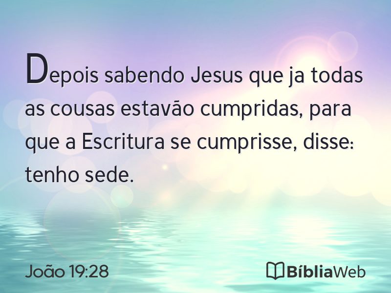 João 19:28 em imagem para compartilhar