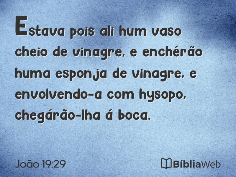 João 19:29 em imagem para compartilhar