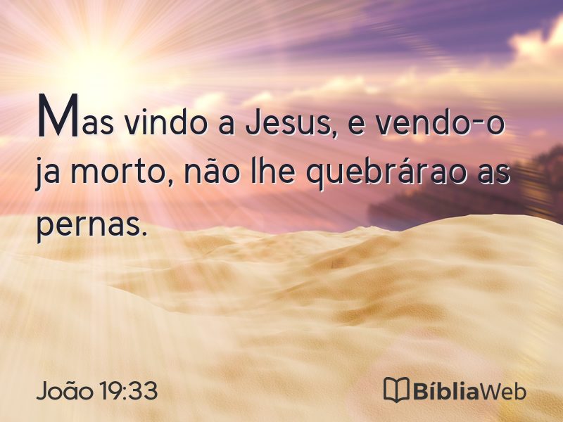 João 19:33 em imagem para compartilhar