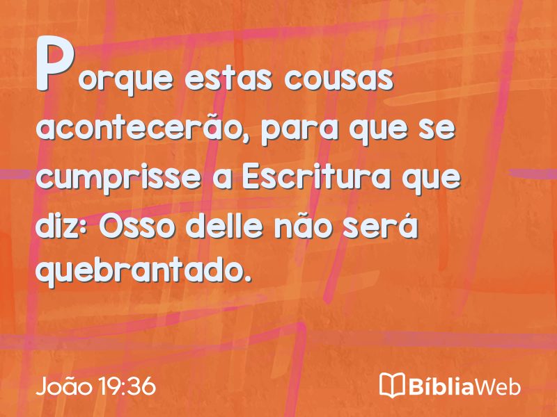 João 19:36 em imagem para compartilhar
